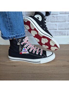⭐Converse Chuck Taylor Valentine's Day Sz 8.5 Womens shoes Sneaker Black A19056C